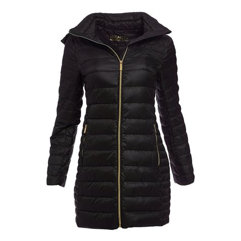 michael kors black ladies coat|Michael Kors lightweight down coat.